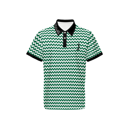 Men's SLS Zig Zag Golf Polo Green