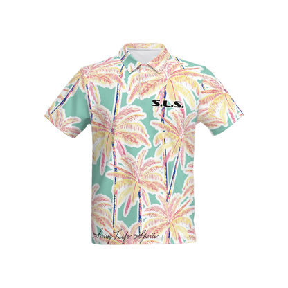 Men's SLIM SLS Palm Trees Polo