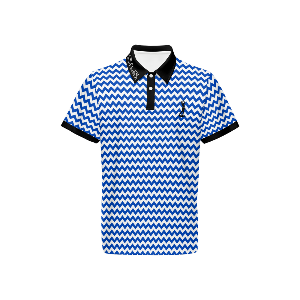 Men's SLS Zig Zag Golf Polo Blue