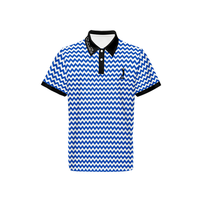 Men's SLS Zig Zag Golf Polo Blue