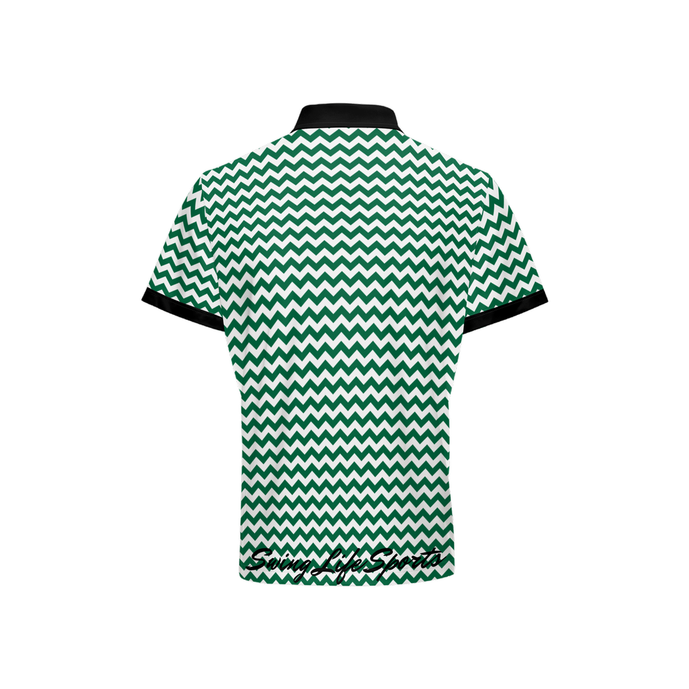 Men's SLS Zig Zag Golf Polo Green