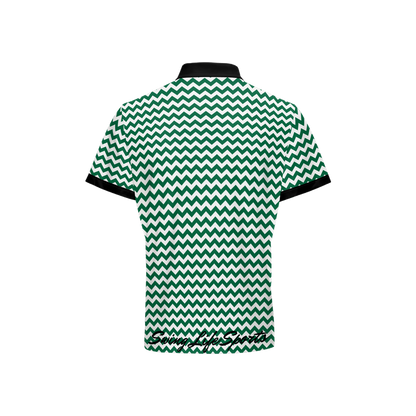 Men's SLS Zig Zag Golf Polo Green