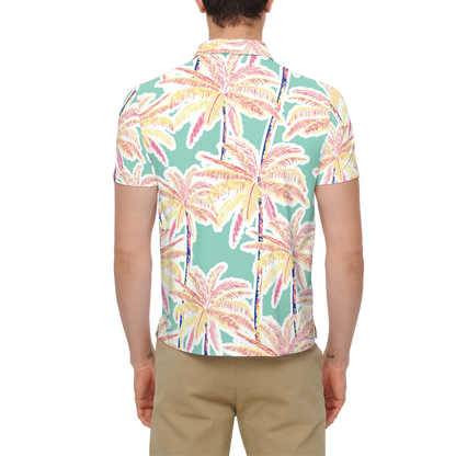 Men's SLIM SLS Palm Trees Polo